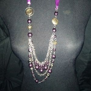 Paparazzi Ribbon Necklace with earrings